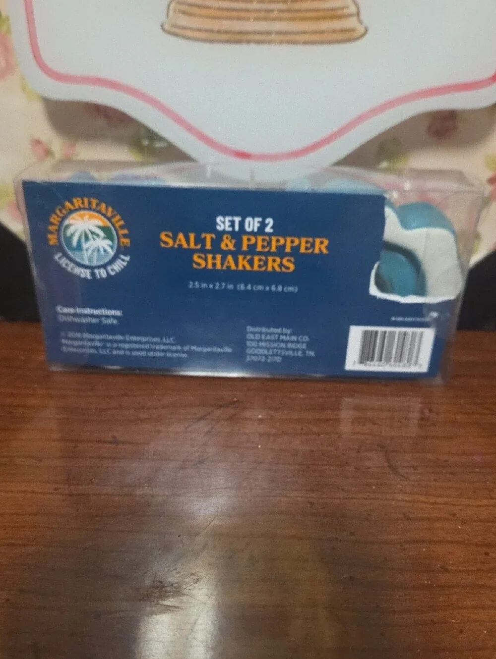 Turquoise Floral Flower Salt And Pepper Shaker